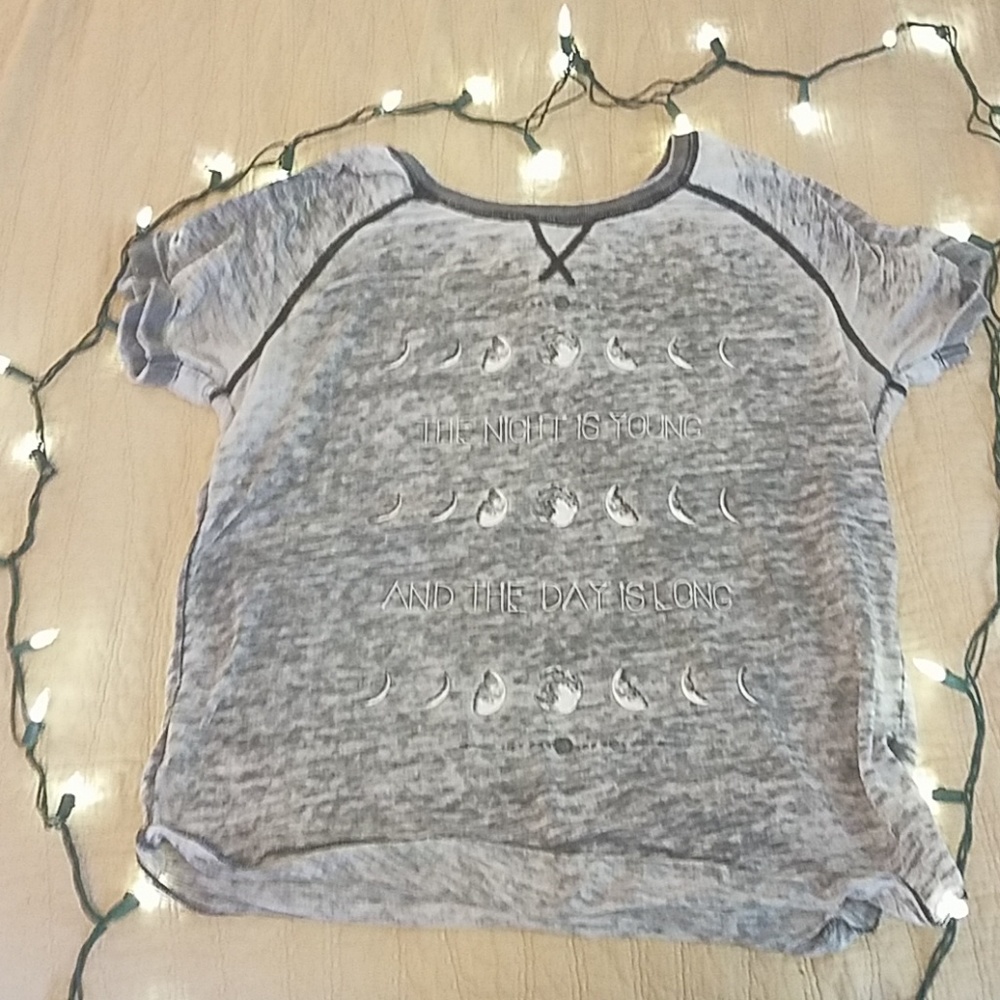 Light grey moon shirt